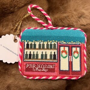 Anthropologie FURBISH STUDIO HOLIDAY ORNAMENT Christmas Pour Decisions Wine Bar